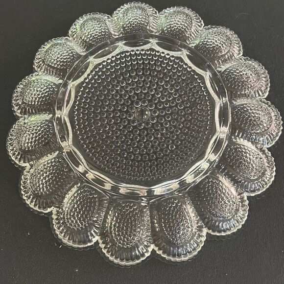 Vintage Cut Glass Deviled Egg Plate - Picture 6 of 6